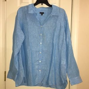 COPY - Talbots light blue button down collared shirt